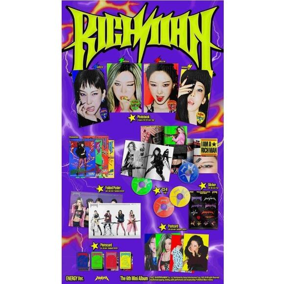 CD Aespa - Rich Man: The 6th Mini Album (Energy Ver.) NEW / SEALED - Picture 4 of 4